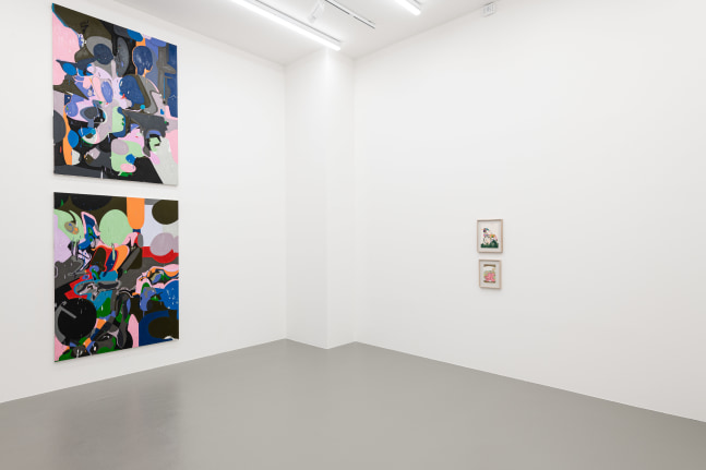installation view of paintings and drawings by Michael Williams