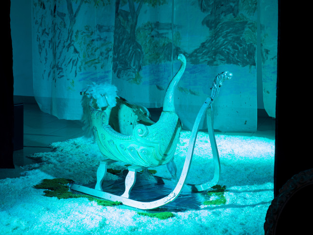 Installation view, Karen Kilimnik, Swan Lake, Kunsthaus Glarus, Glarus, 2023