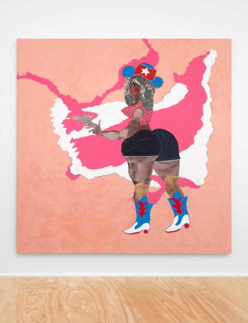 Installation view of Tschabalala Self painting and sculpture exhibition