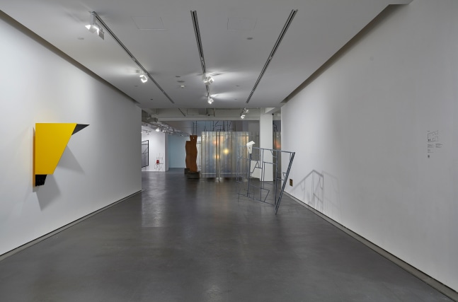 Installation view of sculptures by Martin Boyce