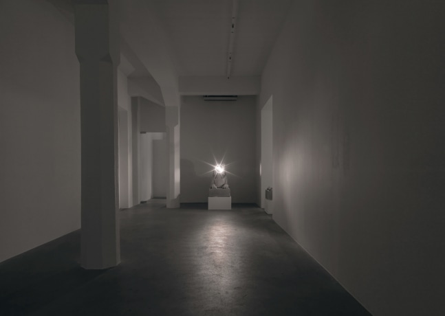 Installation view of Trisha Donnelly light and film installations