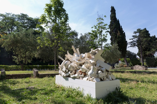 Installation view of works by Walead Beshty