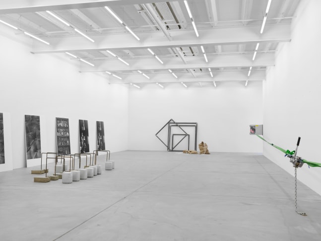 Installation view of Matias Faldbakken sculpture installation exhibition