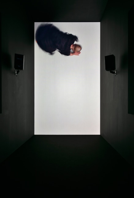 Installation view of video work by Adam Pendleton
