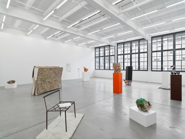 Installation view, Franz West, Die fr&amp;uuml;hen Werke / Early Works, Galerie Eva Presenhuber, Maag Areal, Zurich, 2025