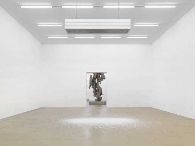 Installation view of sculpture by Ugo Rondinone