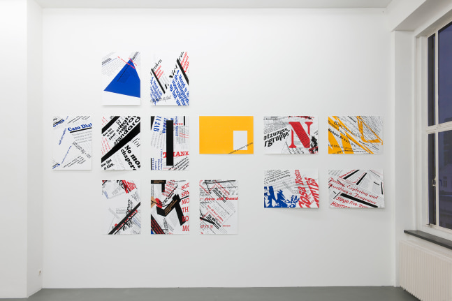 Installation view of sculptures by Angela Bulloch