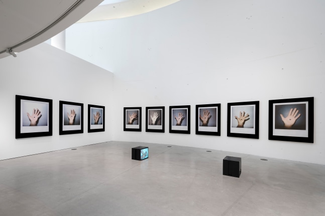 Installation view of photographs by Douglas Gordon