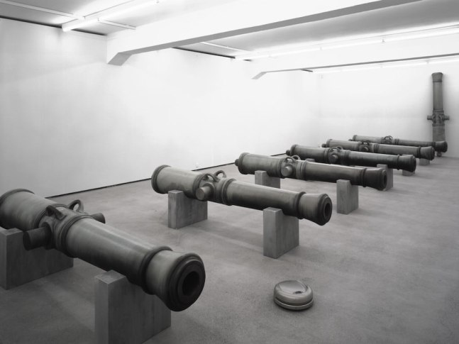 Installation view of Valentin Carron sculpture exhibition