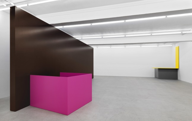 Installation view of Gerwald Rockenschaub wall painting installations and wall works