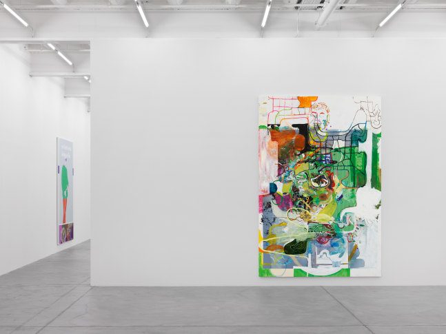 Installation view of Michael Williams paintings exhibition