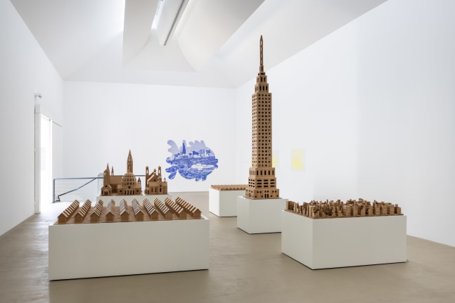 Installation view of sculptures by Jean-Frédéric Schnyder