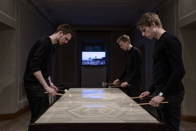 Installation view of Works by Doug Aitken