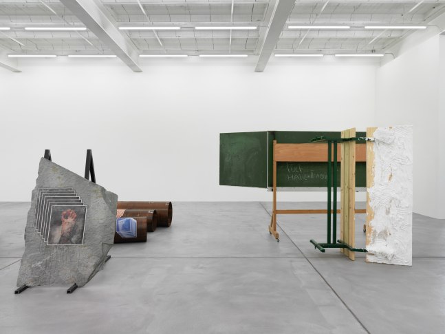 Installation view of Matias Faldbakken sculpture installation exhibition