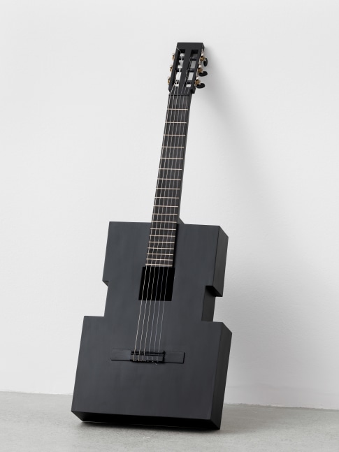 Valentin Carron Untitled 2009 Wood, inlay, tuning pegs 100 x 62 x 12 cm / 39 3/8 x 24 3/8 x 4 3/4 in