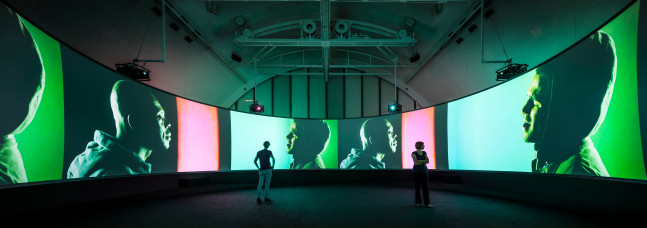 Installation view of Works by Doug Aitken