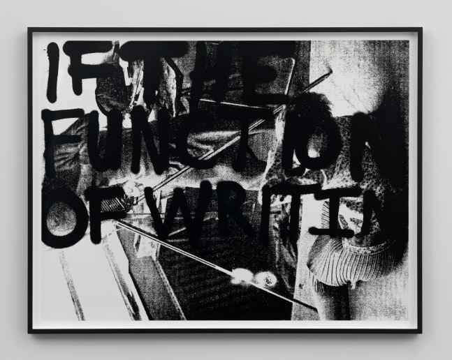 Installation view of paintings by Adam Pendleton