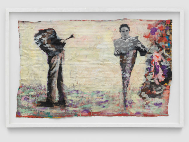 Ohne Titel

1985

Mixed media

Sheet 59 x 90 cm / 23 1/4 x 35 3/8 in

Frame 69 x 103 x 4 cm / 27 1/8 x 40 1/2 x 1 5/8 in

&amp;copy; Archiv Franz West &amp;copy; Estate Franz West