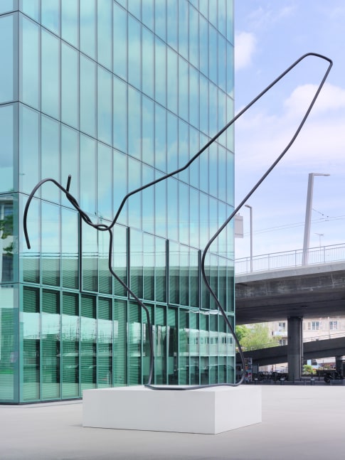 Installation view of sculpture by Mark Handforth