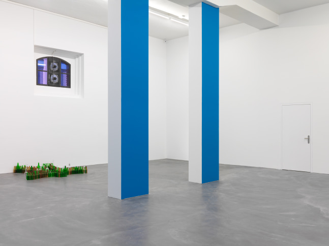 Installation view of Valentin Carron sculpture exhibition