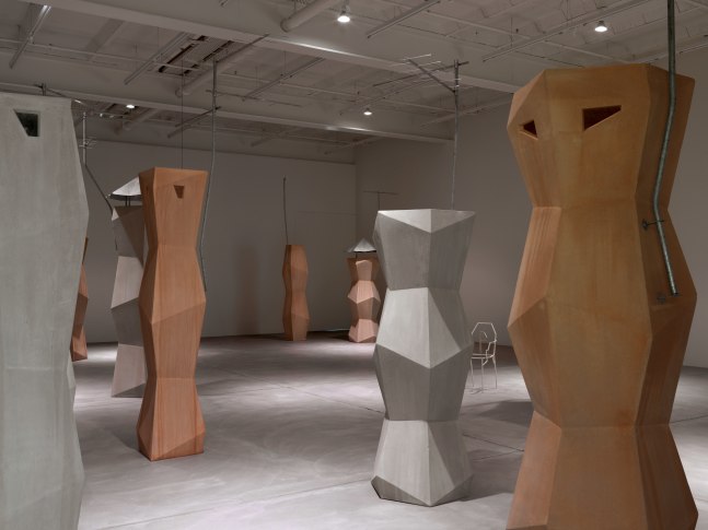 Installation view of Martin Boyce sculpture and photography exhibition