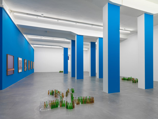 Installation view of Valentin Carron sculpture exhibition
