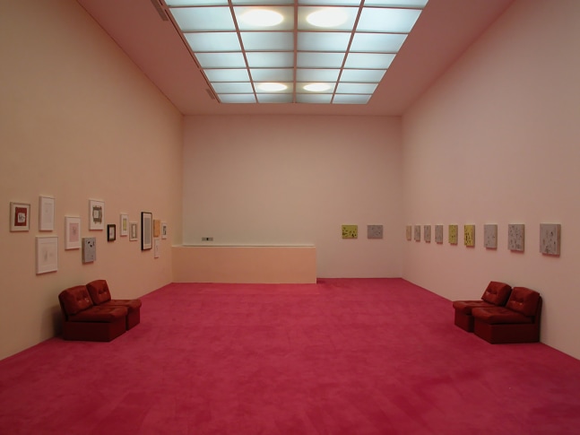 Installation view, Sue Williams, Art for the Institution and the Home, Secession, Vienna, 2002-03