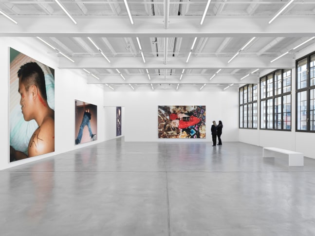 Installation view, Steven Shearer, The Golden Recline, Galerie Eva Presenhuber, Maag Areal, Zurich, 2025