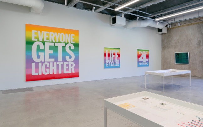 Installation view, John Giorno, No Nostalgia, Marciano Art Foundation, Los Angeles, 2025