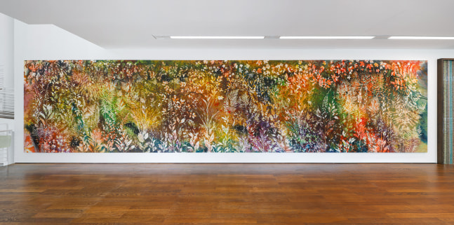 Installation view, Sam Falls, I Feel the Earth Whisper, Museum Frieder Burda, Baden-Baden, 2024