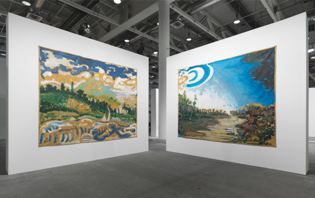 Installation view of paintings by Verne Dawson