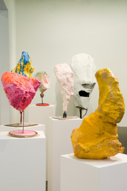 Installation view of works by Franz West