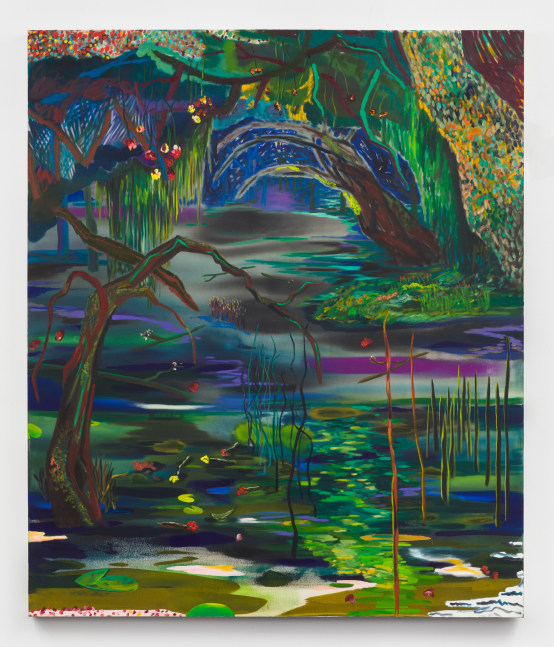 Shara Hughes The Delicate Gloom 2018 Oil, dye and acrylic on canvas 198 x 167.5 cm / 78 x 66 in