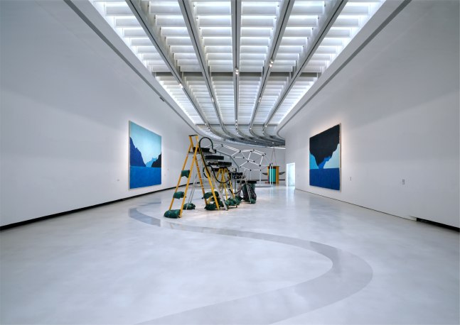 Installation view, Ugo Rondinone, Oscar Tuazon, Something in the Water, MAXXI, Rome, 2025