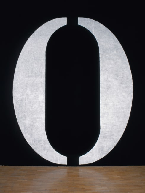 Installation view of wall painting by Ugo Rondinone