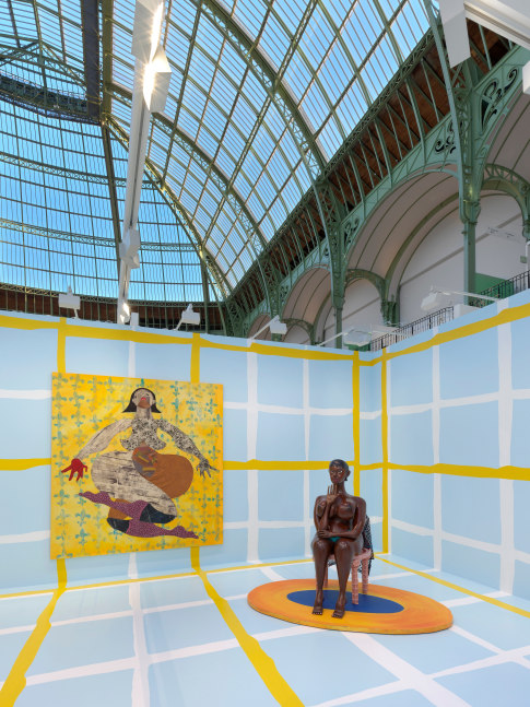 Installation view, Tschabalala Self, My House, Galerie Eva Presenhuber, Art Basel Paris, 2024