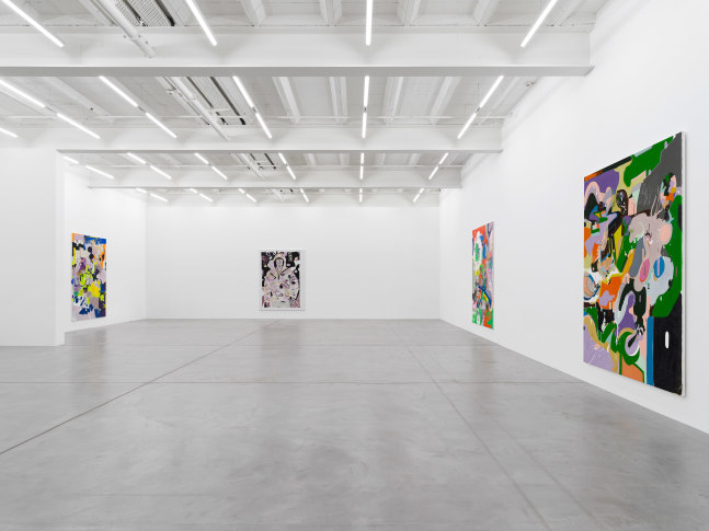 Installation view of Michael Williams paintings exhibition
