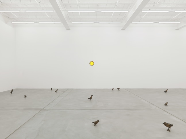 Installation view of Ugo Rondinone sculpture and installation exhibition