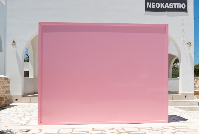 Installation view of Joe Bradley outdoor sculpture