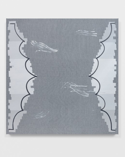 abstract grayscale painting by Amy Feldman