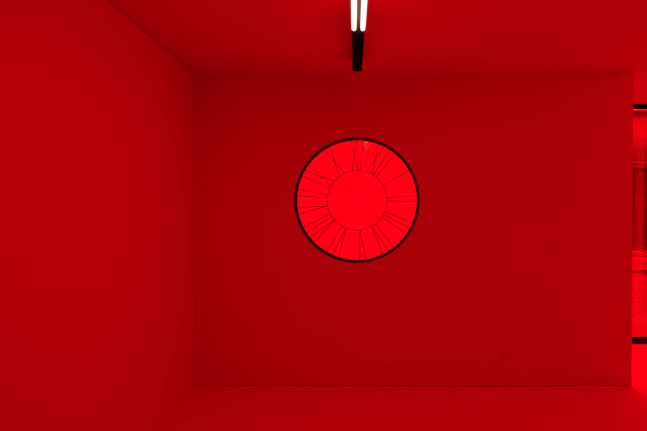 Installation view, Ugo Rondinone &amp;amp; Tarek Lakhrissi, who is afraid of red blue and yellow?, Reiffers Art Initiatives, Paris