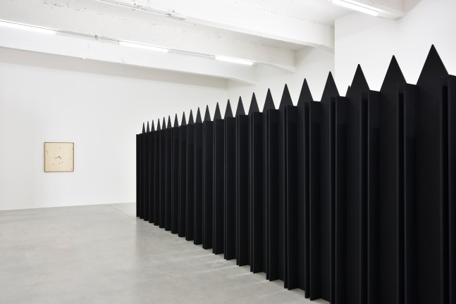 Installation view of sculptures by Valentin Carron