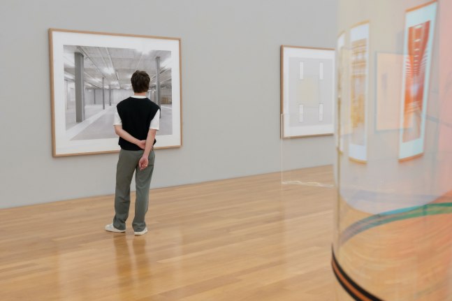 installation view of photographs by Candida Höfer