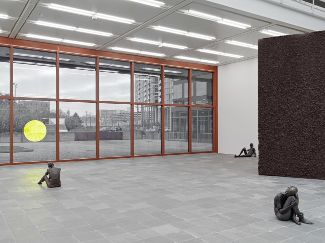 Installation view of sculptures by Ugo Rondinone