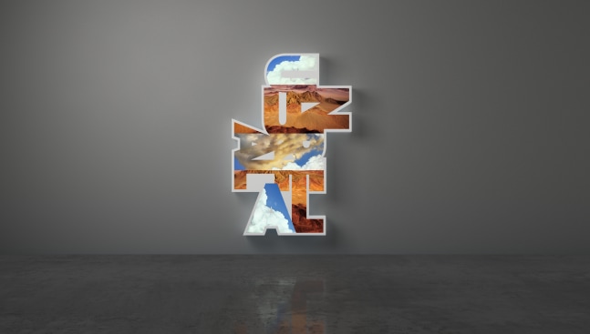 UNREAL
2023
Chromogenic transparency on acrylic in aluminum lightbox with LEDs
Ed. 1/4
185.5 x 122 x 18 cm / 73 x 48 x 7 in

&amp;copy; Doug Aitken