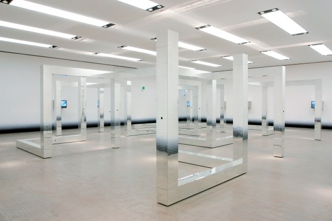 Installation view of sculptures by Ugo Rondinone