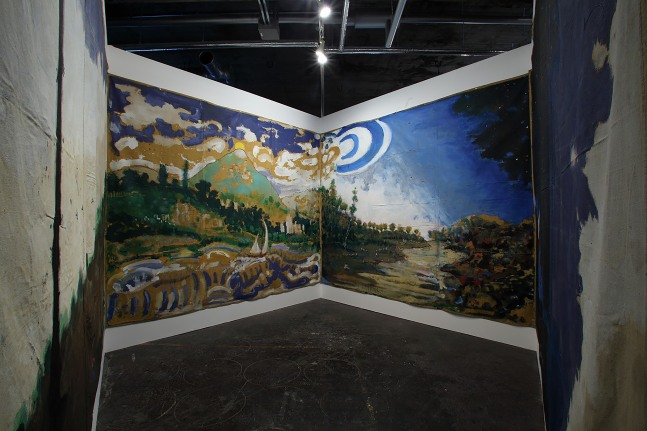 Installation view of paintings by Verne Dawson