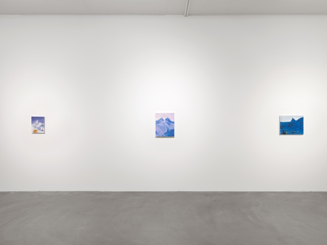 Installation view of Karen Kilimnik paintings exhibition