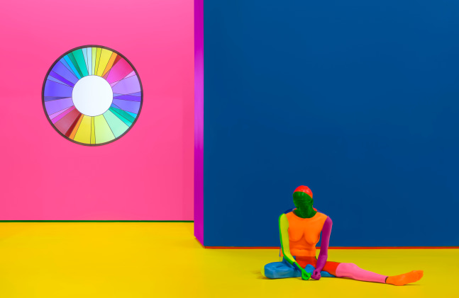 Installation view, Ugo Rondinone, the rainbow body, Aspen Art Museum, Aspen, 2024