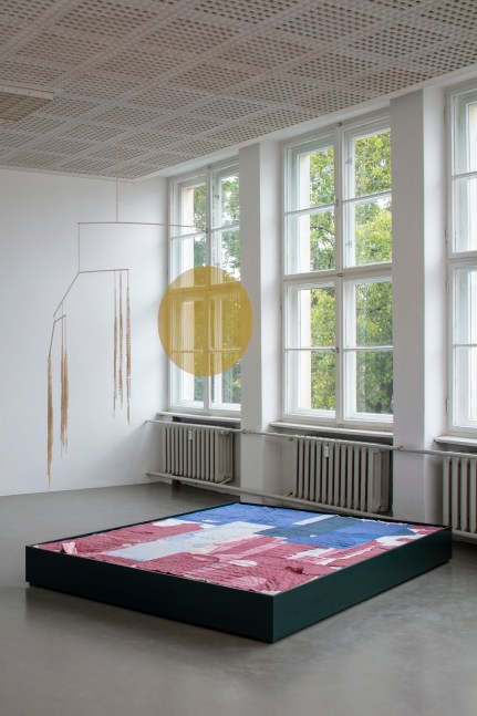 Installation view, Martin Boyce &amp;amp; Arrange Whatever Pieces Come Your Way, The Day Before Sewn into Sleep, Haubrok Foundation, Berlin, 2024&amp;nbsp;